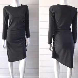 Michael Kors Gray Long Sleeve Sheath Dress